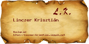 Linczer Krisztián névjegykártya